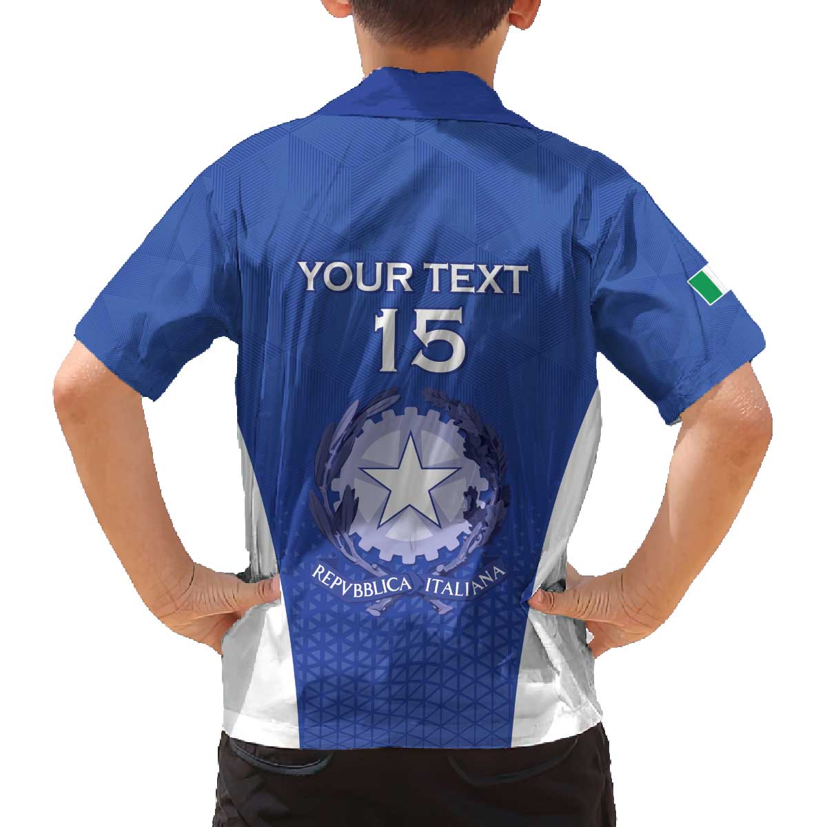 Italy Rugby Custom Family Matching Off The Shoulder Long Sleeve Dress and Hawaiian Shirt Go Gli Azzurri - Wonder Print Shop