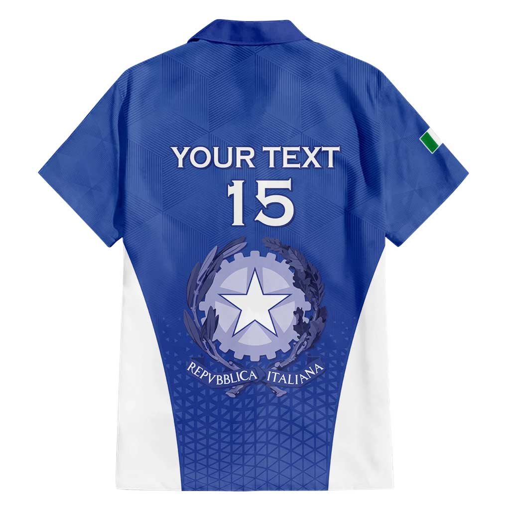 Italy Rugby Custom Family Matching Short Sleeve Bodycon Dress and Hawaiian Shirt Go Gli Azzurri - Wonder Print Shop