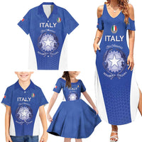 Italy Rugby Custom Family Matching Summer Maxi Dress and Hawaiian Shirt Go Gli Azzurri - Wonder Print Shop