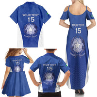 Italy Rugby Custom Family Matching Summer Maxi Dress and Hawaiian Shirt Go Gli Azzurri - Wonder Print Shop