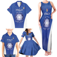 Italy Rugby Custom Family Matching Tank Maxi Dress and Hawaiian Shirt Go Gli Azzurri - Wonder Print Shop