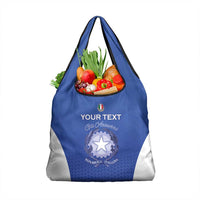 Italy Rugby Custom Grocery Bag Go Gli Azzurri - Wonder Print Shop
