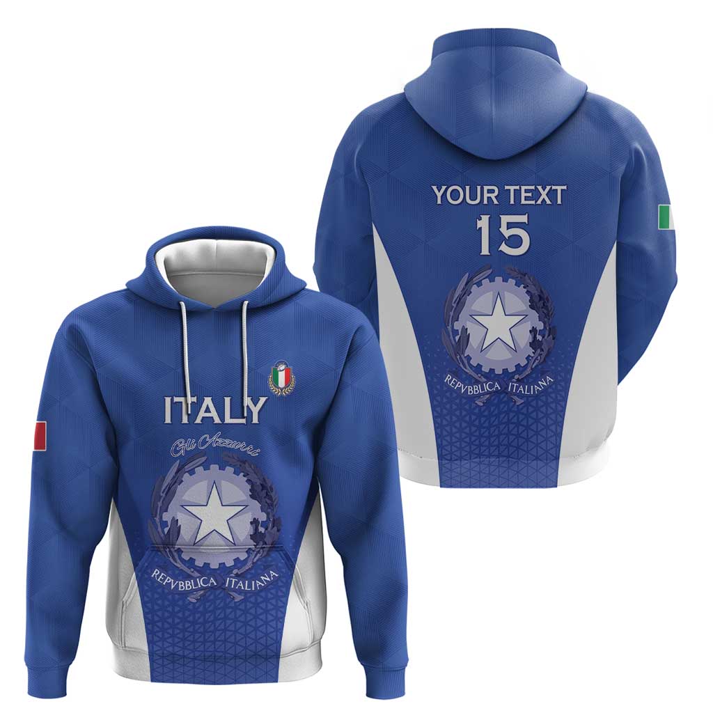 Italy Rugby Custom Hoodie Go Gli Azzurri - Wonder Print Shop