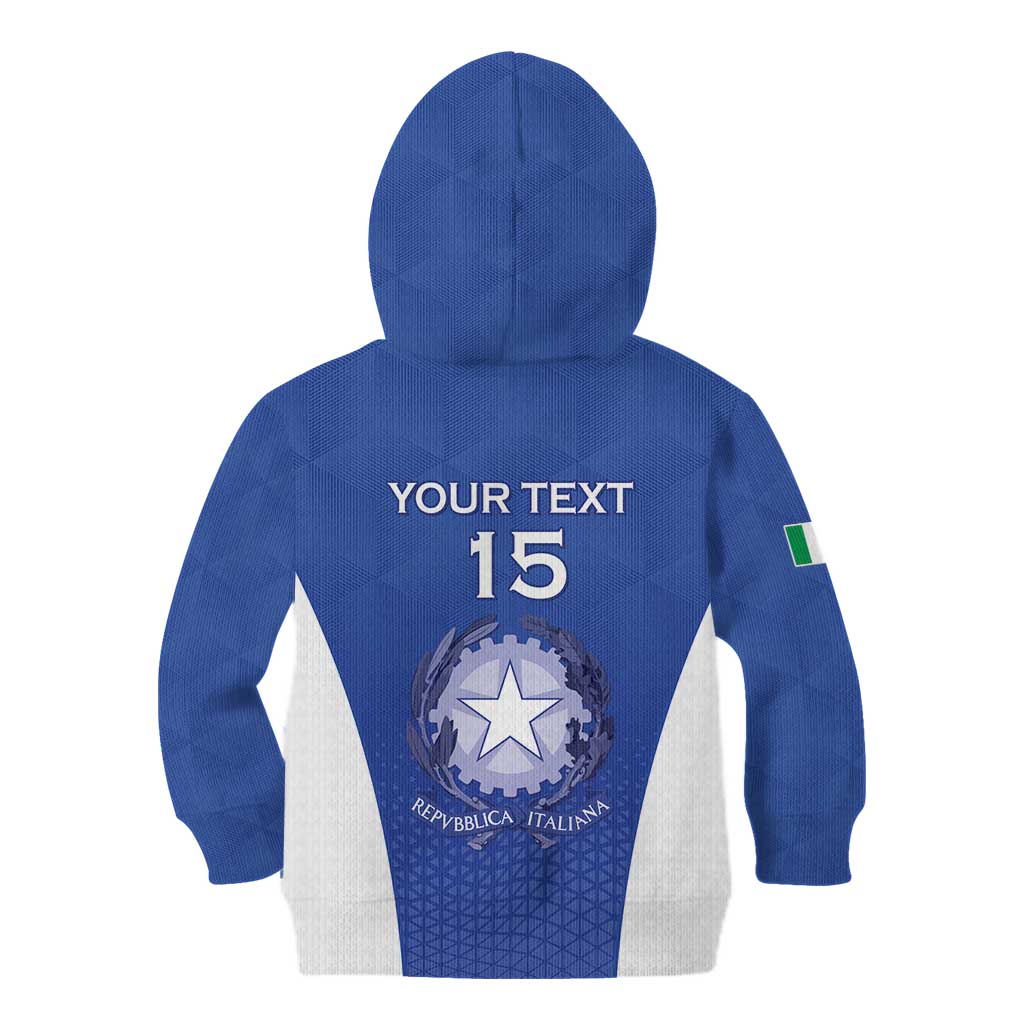 Italy Rugby Custom Kid Hoodie Go Gli Azzurri - Wonder Print Shop