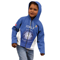 Italy Rugby Custom Kid Hoodie Go Gli Azzurri - Wonder Print Shop