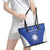 Italy Rugby Custom Leather Tote Bag Go Gli Azzurri - Wonder Print Shop
