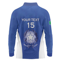 Italy Rugby Custom Long Sleeve Polo Shirt Go Gli Azzurri - Wonder Print Shop