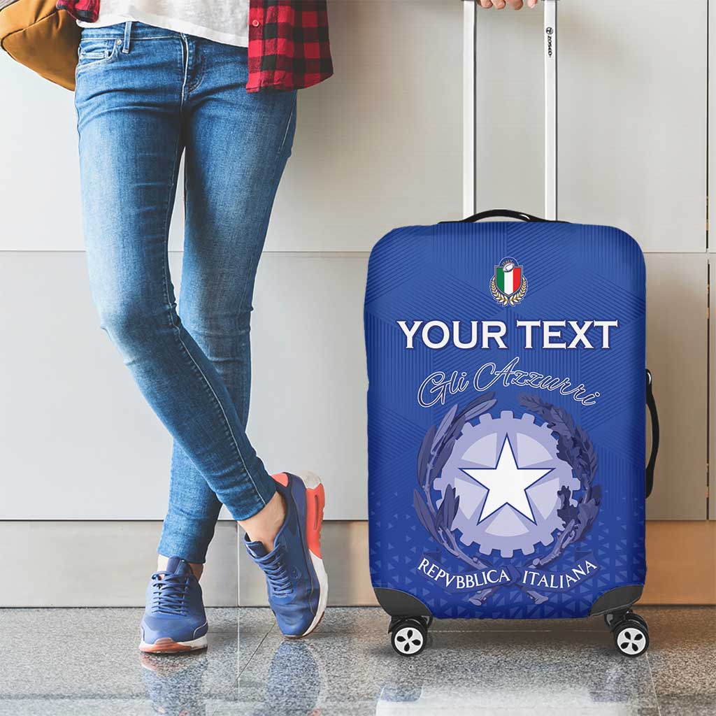 Italy Rugby Custom Luggage Cover Go Gli Azzurri - Wonder Print Shop