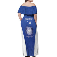 Italy Rugby Custom Off Shoulder Maxi Dress Go Gli Azzurri - Wonder Print Shop