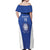 Italy Rugby Custom Off Shoulder Maxi Dress Go Gli Azzurri - Wonder Print Shop