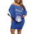 Italy Rugby Custom Off Shoulder Short Dress Go Gli Azzurri - Wonder Print Shop