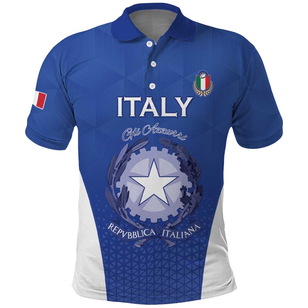 Italy Rugby Custom Polo Shirt Go Gli Azzurri - Wonder Print Shop
