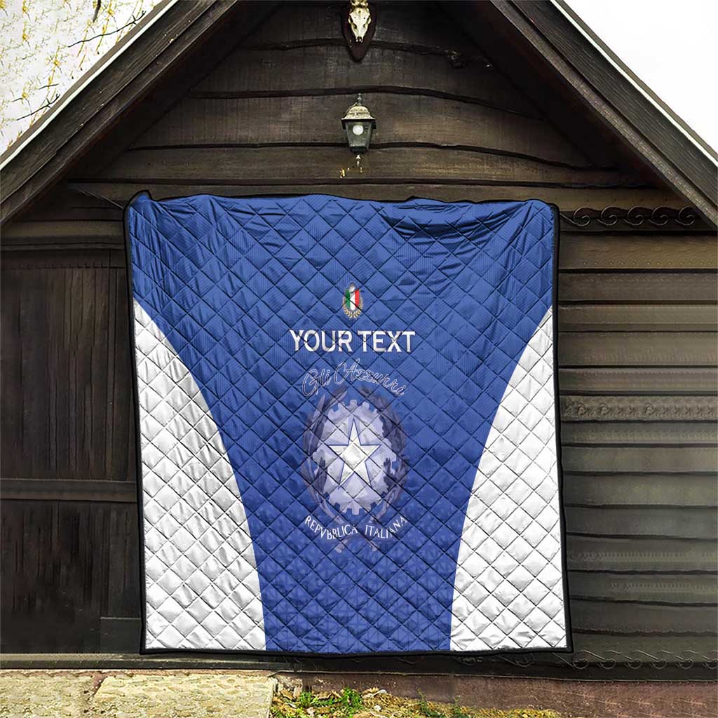 Italy Rugby Custom Quilt Go Gli Azzurri - Wonder Print Shop