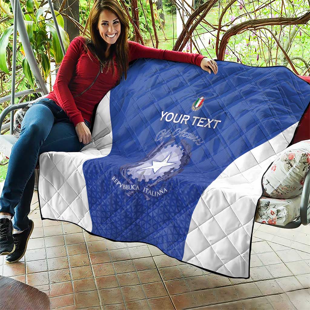 Italy Rugby Custom Quilt Go Gli Azzurri - Wonder Print Shop