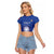 Italy Rugby Custom Raglan Cropped T Shirt Go Gli Azzurri - Wonder Print Shop