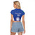Italy Rugby Custom Raglan Cropped T Shirt Go Gli Azzurri - Wonder Print Shop