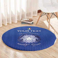 Italy Rugby Custom Round Carpet Go Gli Azzurri - Wonder Print Shop
