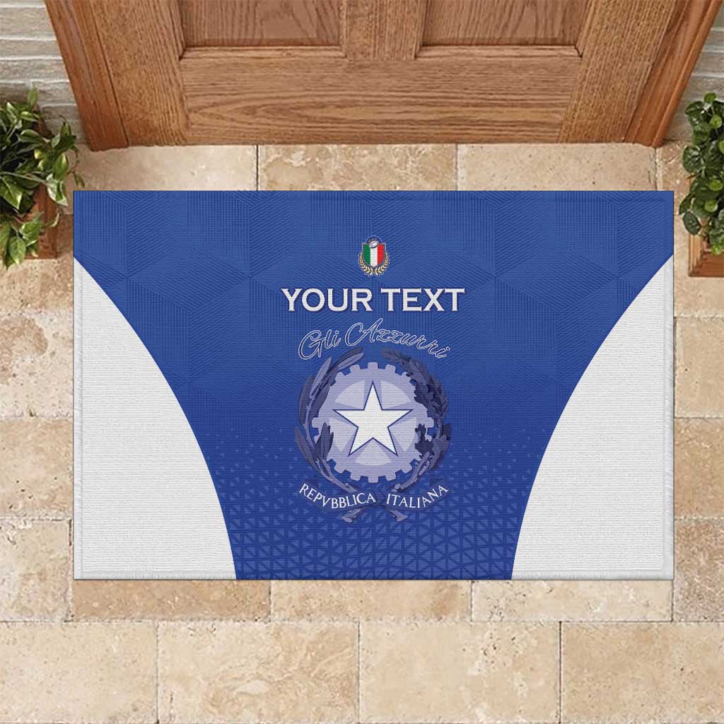 Italy Rugby Custom Rubber Doormat Go Gli Azzurri - Wonder Print Shop
