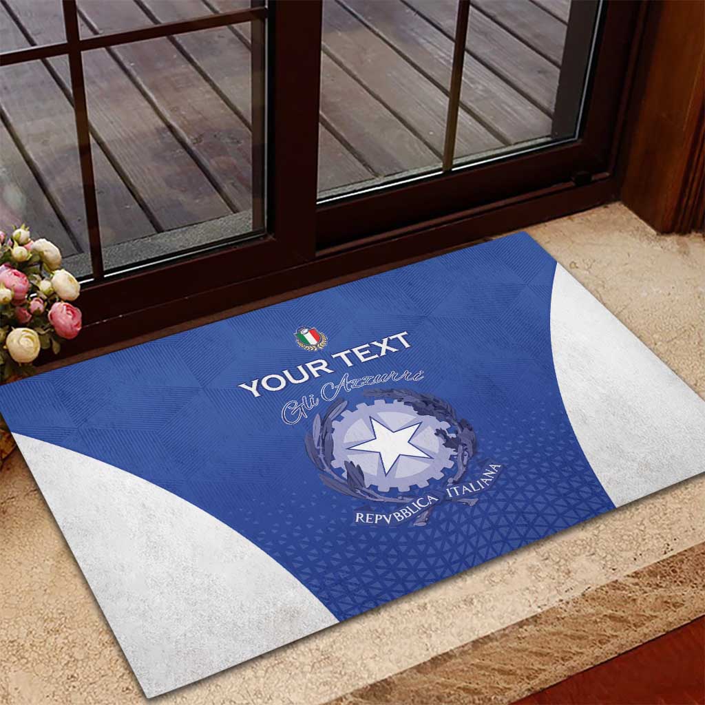 Italy Rugby Custom Rubber Doormat Go Gli Azzurri - Wonder Print Shop