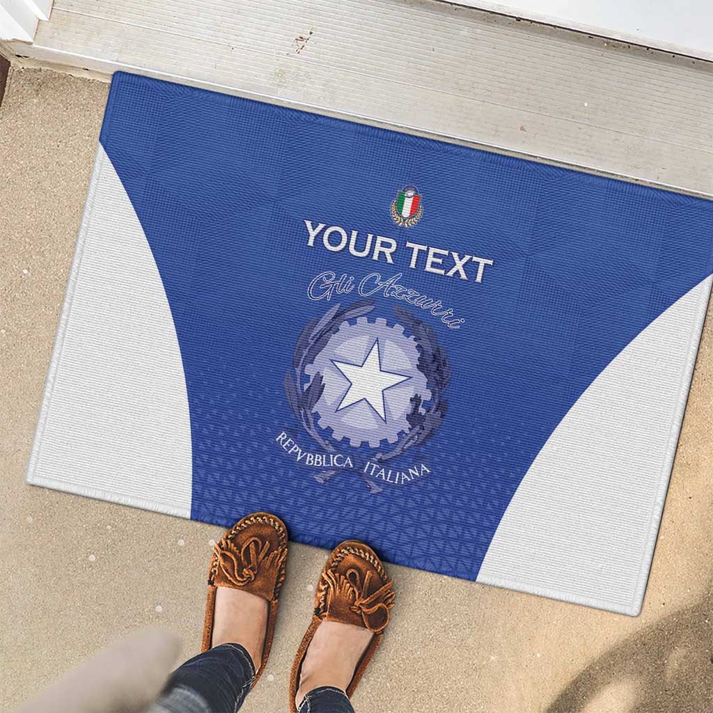 Italy Rugby Custom Rubber Doormat Go Gli Azzurri - Wonder Print Shop
