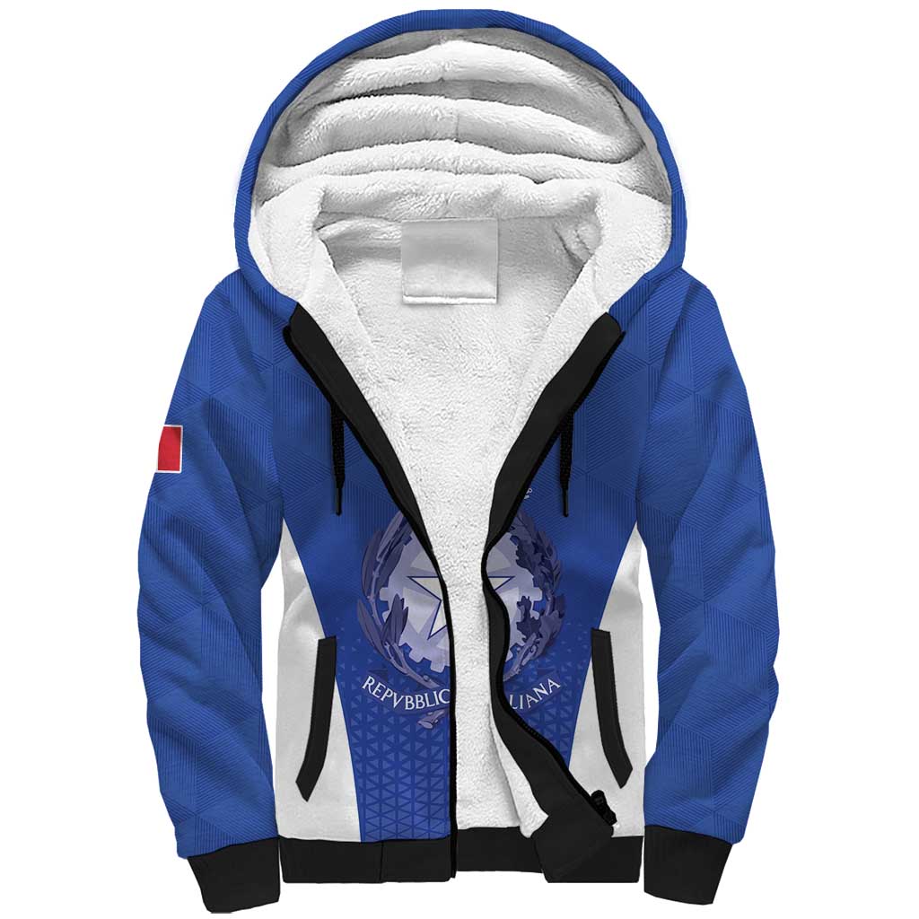 Italy Rugby Custom Sherpa Hoodie Go Gli Azzurri - Wonder Print Shop