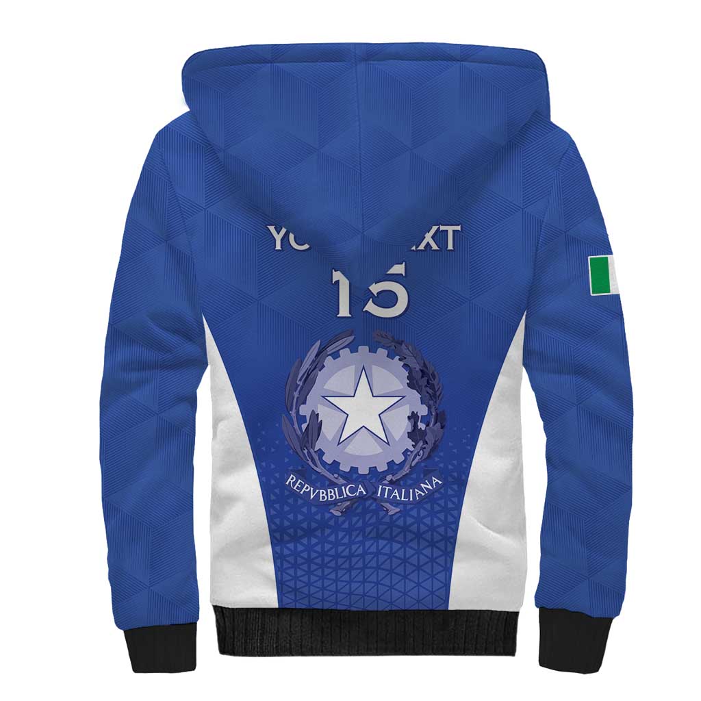 Italy Rugby Custom Sherpa Hoodie Go Gli Azzurri - Wonder Print Shop
