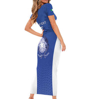 Italy Rugby Custom Short Sleeve Bodycon Dress Go Gli Azzurri - Wonder Print Shop
