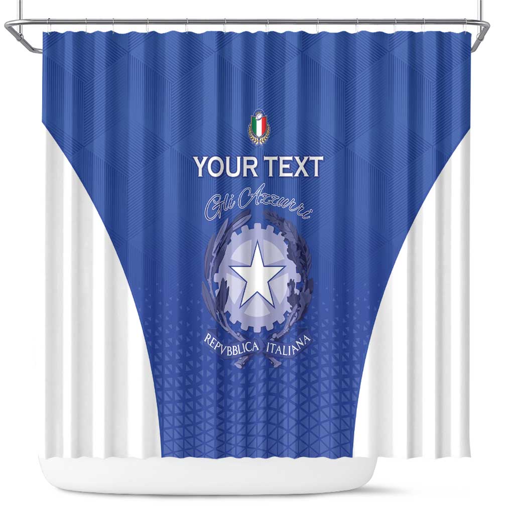 Italy Rugby Custom Shower Curtain Go Gli Azzurri - Wonder Print Shop