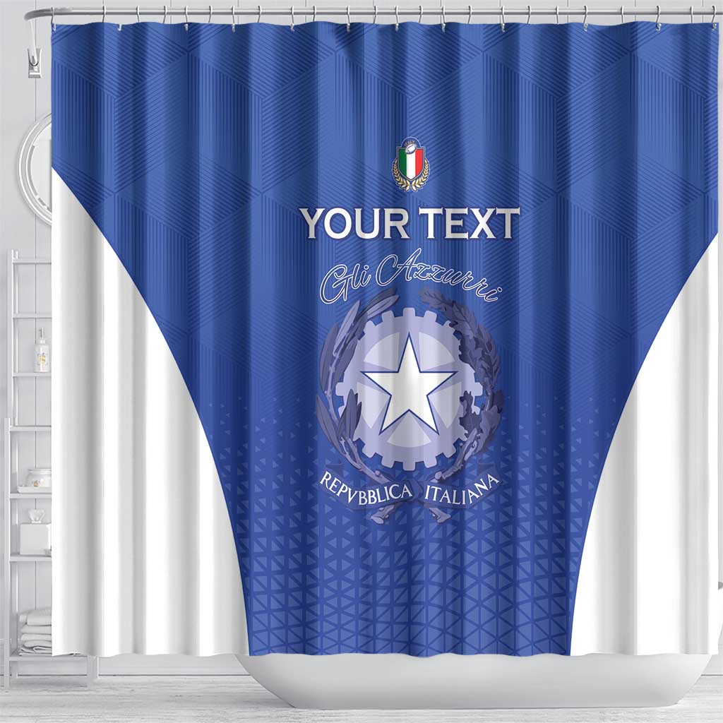 Italy Rugby Custom Shower Curtain Go Gli Azzurri - Wonder Print Shop