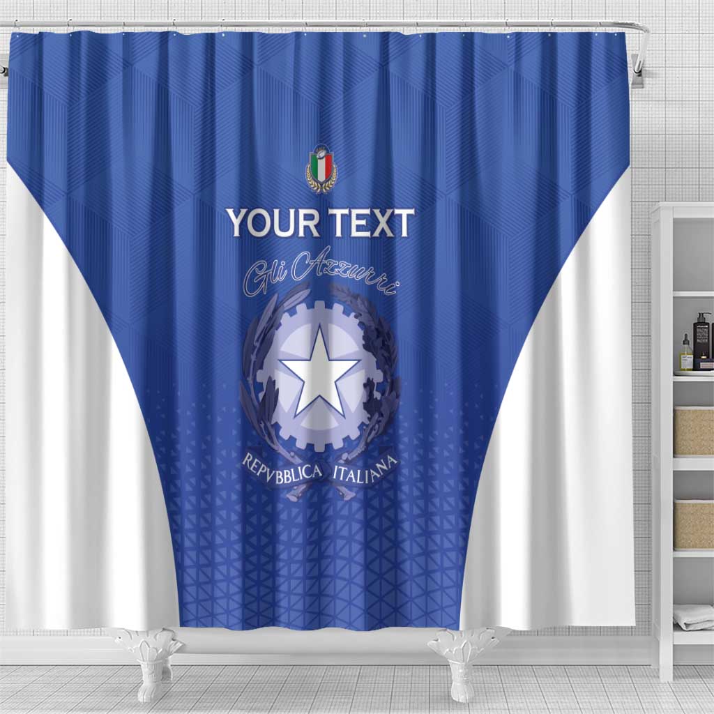 Italy Rugby Custom Shower Curtain Go Gli Azzurri - Wonder Print Shop