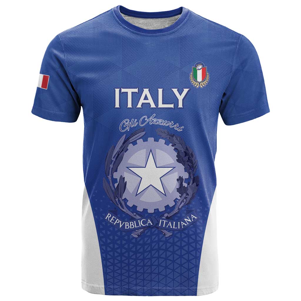 Italy Rugby Custom T Shirt Go Gli Azzurri - Wonder Print Shop