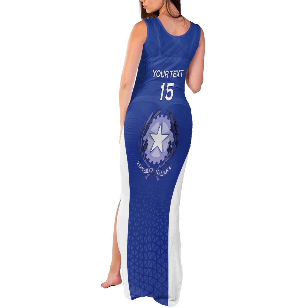 Italy Rugby Custom Tank Maxi Dress Go Gli Azzurri - Wonder Print Shop