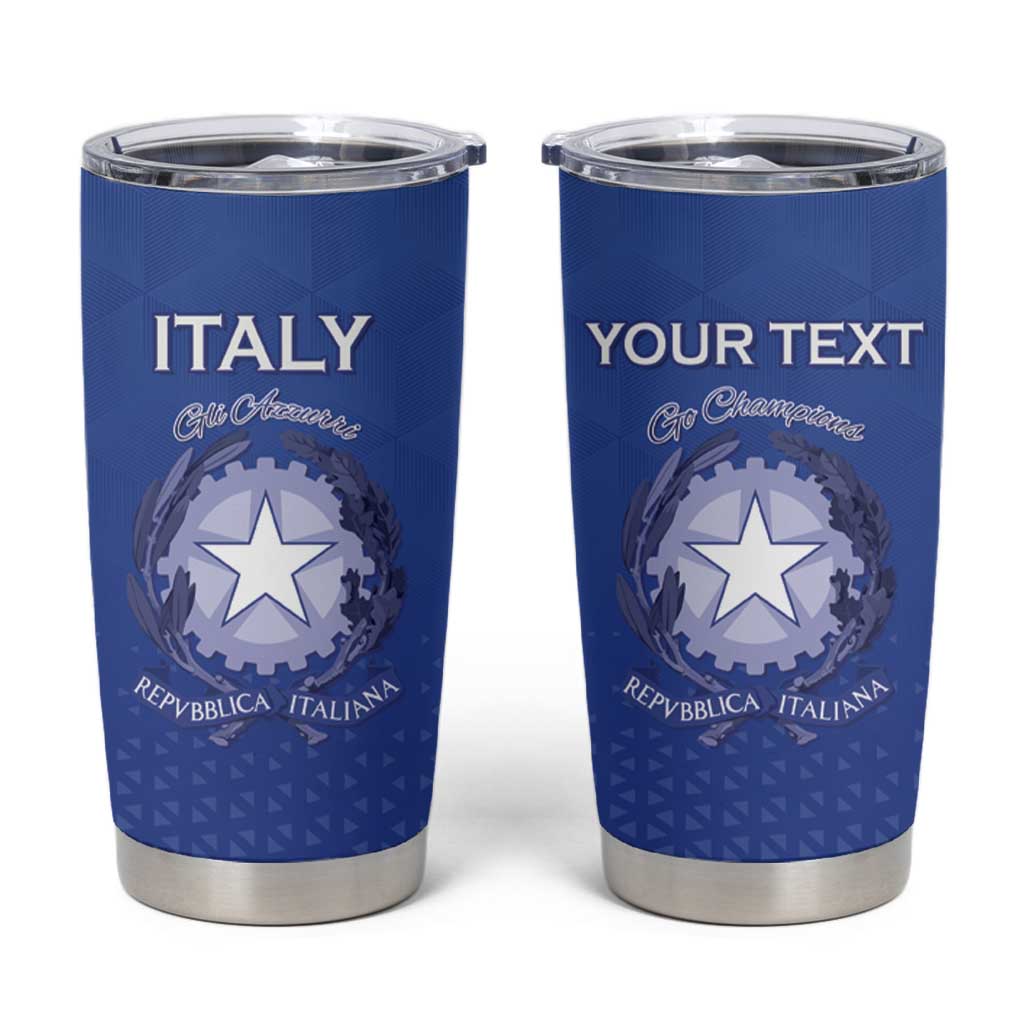 Italy Rugby Custom Tumbler Cup Go Gli Azzurri - Wonder Print Shop