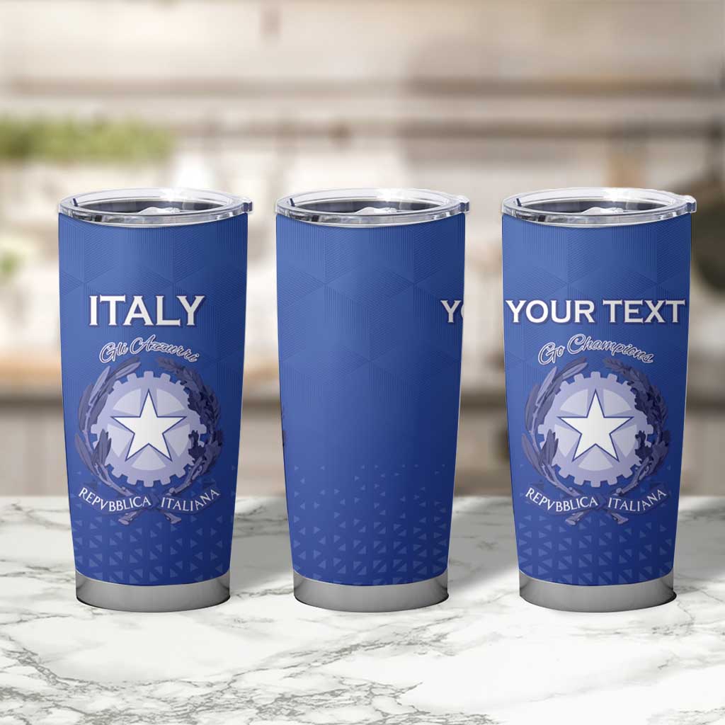 Italy Rugby Custom Tumbler Cup Go Gli Azzurri - Wonder Print Shop