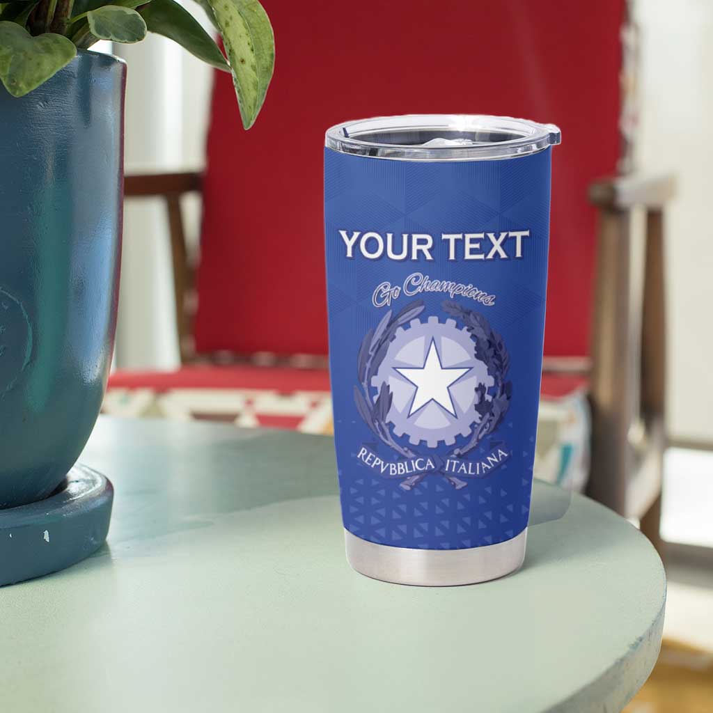 Italy Rugby Custom Tumbler Cup Go Gli Azzurri - Wonder Print Shop
