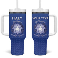 Italy Rugby Custom Tumbler With Handle Go Gli Azzurri - Wonder Print Shop