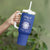 Italy Rugby Custom Tumbler With Handle Go Gli Azzurri - Wonder Print Shop