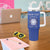 Italy Rugby Custom Tumbler With Handle Go Gli Azzurri - Wonder Print Shop