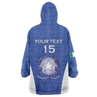 Italy Rugby Custom Wearable Blanket Hoodie Go Gli Azzurri - Wonder Print Shop