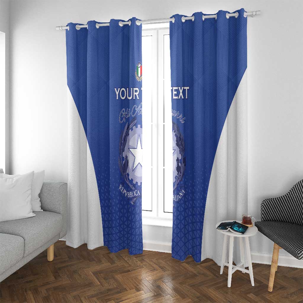 Italy Rugby Custom Window Curtain Go Gli Azzurri - Wonder Print Shop