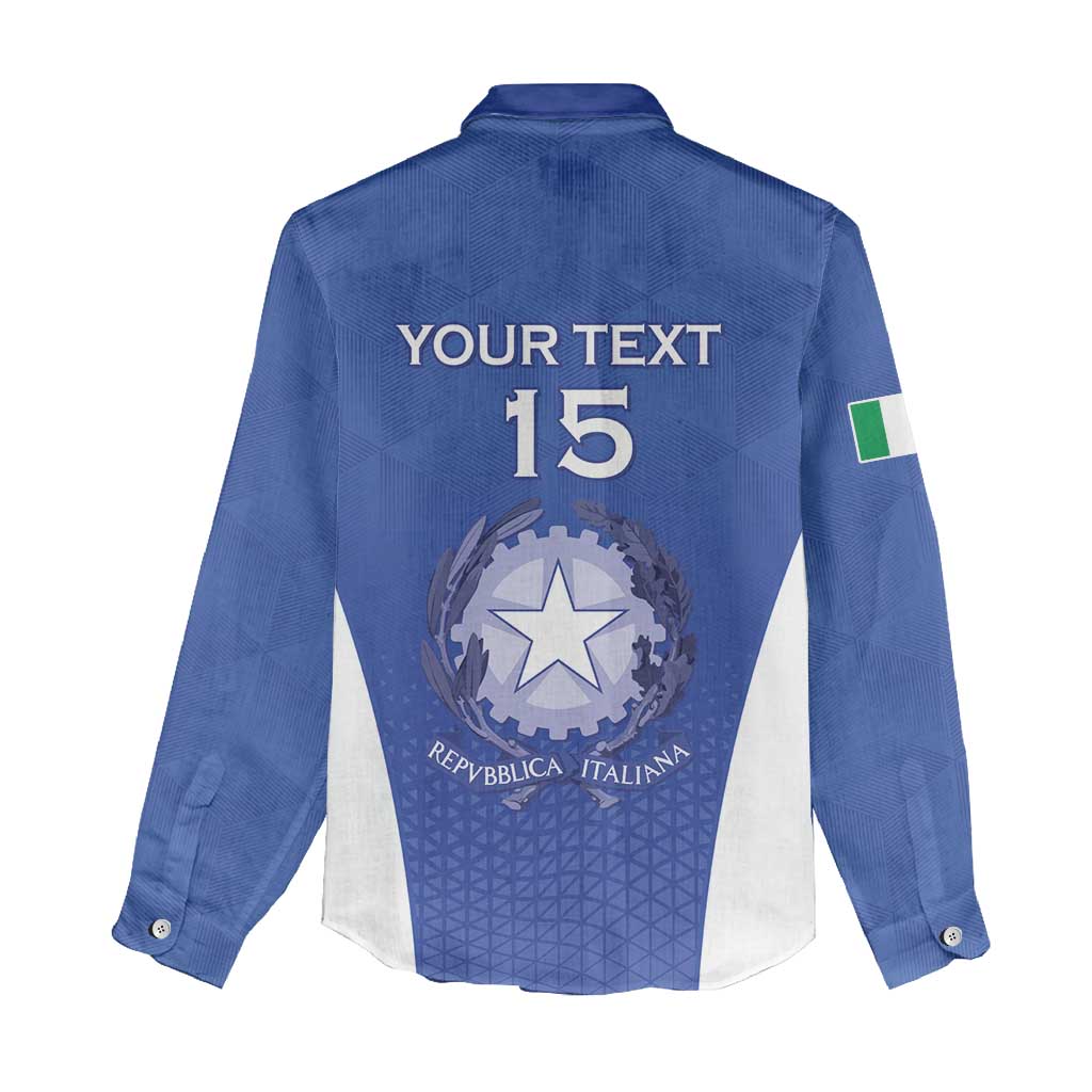 Italy Rugby Custom Women Casual Shirt Go Gli Azzurri - Wonder Print Shop
