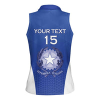 Italy Rugby Custom Women Sleeveless Polo Shirt Go Gli Azzurri - Wonder Print Shop