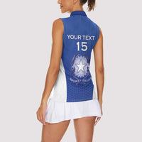 Italy Rugby Custom Women Sleeveless Polo Shirt Go Gli Azzurri - Wonder Print Shop