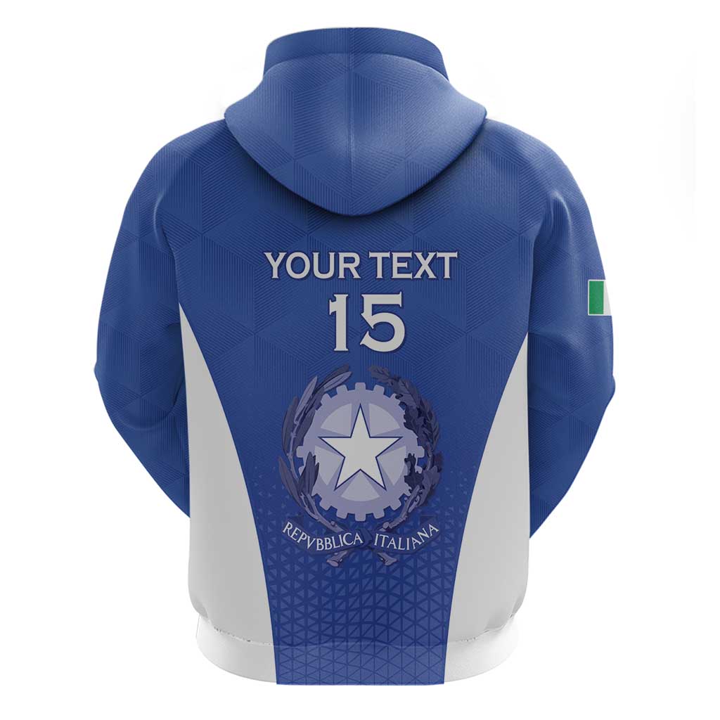 Italy Rugby Custom Zip Hoodie Go Gli Azzurri - Wonder Print Shop