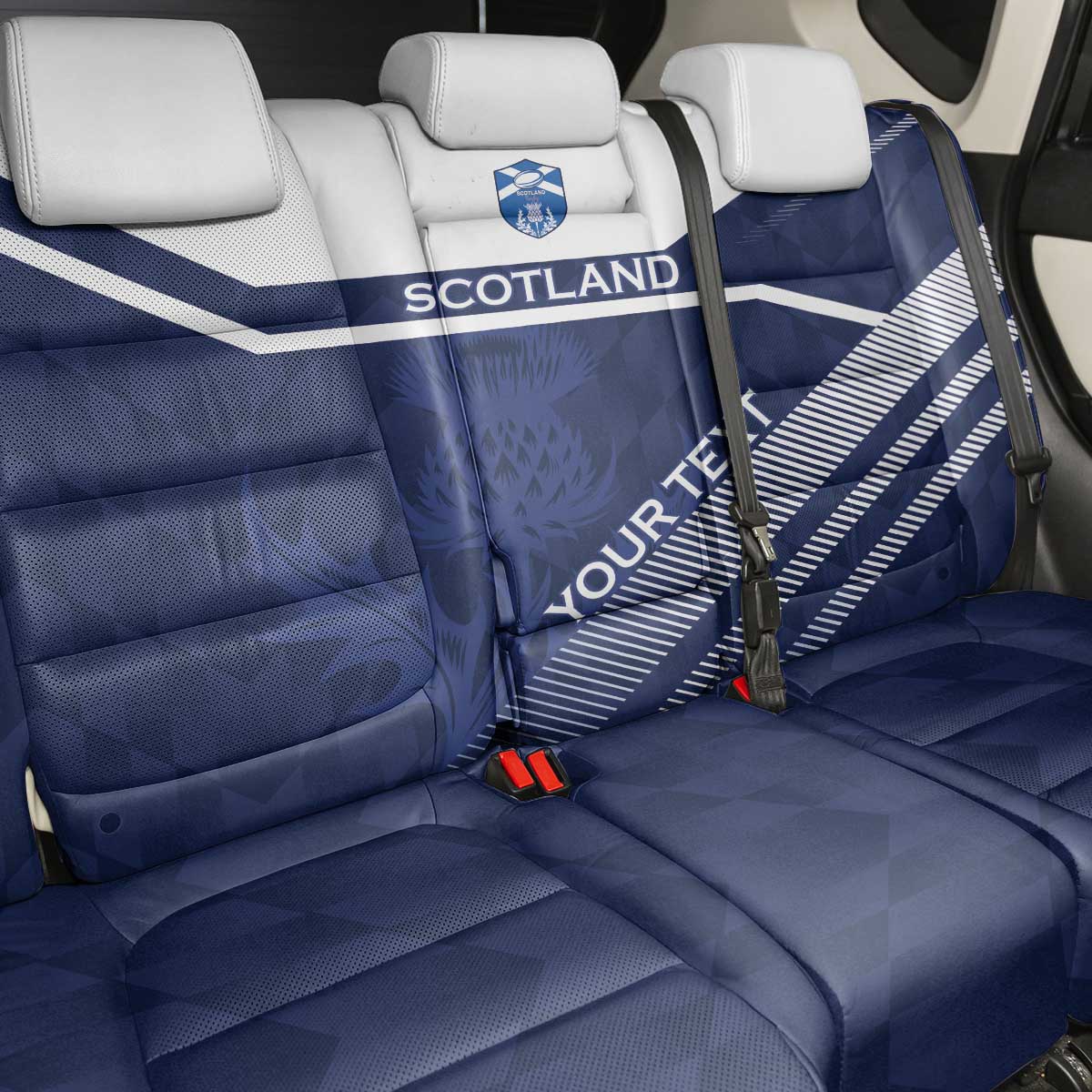 Scotland Rugby Custom Back Car Seat Cover Come On Thistle - Wonder Print Shop