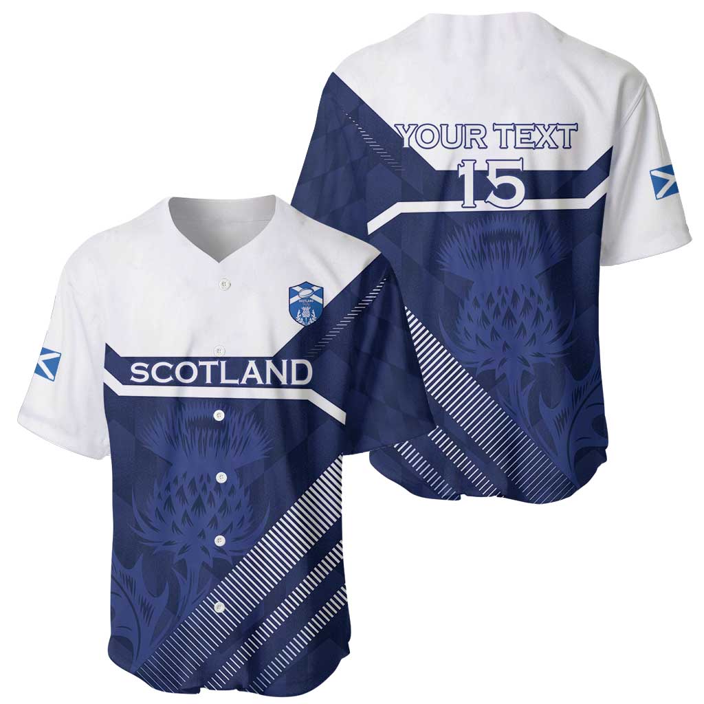Scotland Rugby Custom Baseball Jersey Come On Thistle - Wonder Print Shop
