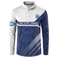 Scotland Rugby Custom Button Sweatshirt Come On Thistle - Wonder Print Shop