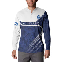 Scotland Rugby Custom Button Sweatshirt Come On Thistle - Wonder Print Shop
