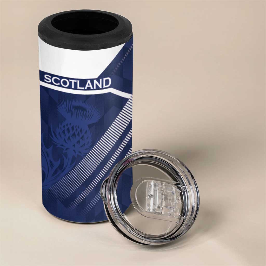 Scotland Rugby Custom 4 in 1 Can Cooler Tumbler Come On Thistle - Wonder Print Shop