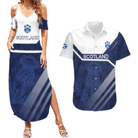 Scotland Rugby Custom Couples Matching Summer Maxi Dress and Hawaiian Shirt Come On Thistle - Wonder Print Shop